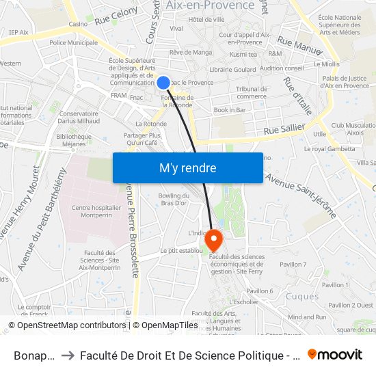 Bonaparte to Faculté De Droit Et De Science Politique - Site Schuman map