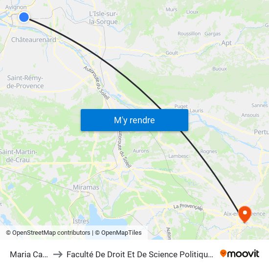 Maria Casarès to Faculté De Droit Et De Science Politique - Site Schuman map