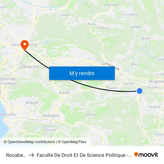 Rocabeliere to Faculté De Droit Et De Science Politique - Site Schuman map