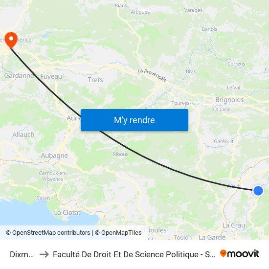 Dixmude to Faculté De Droit Et De Science Politique - Site Schuman map