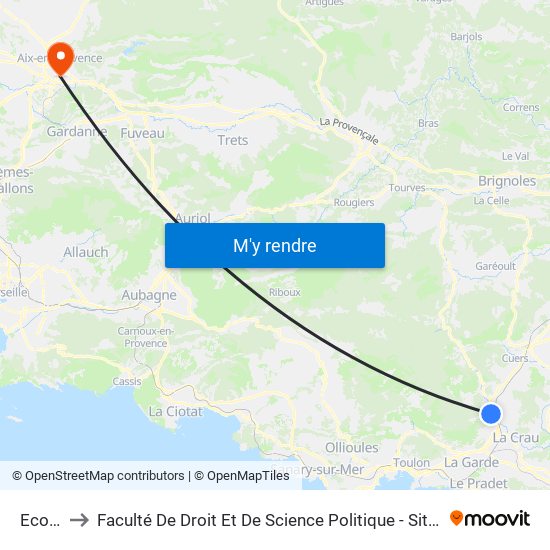 Ecoles to Faculté De Droit Et De Science Politique - Site Schuman map