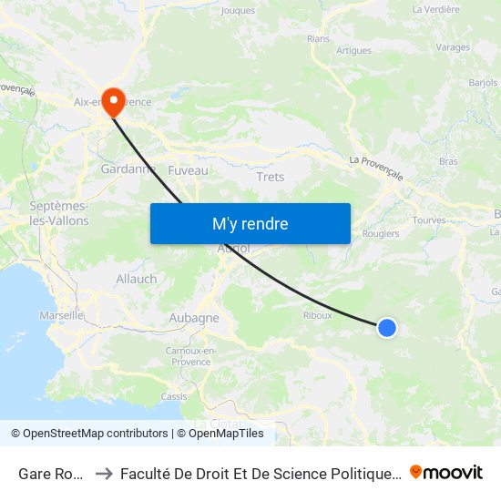 Gare Routiere to Faculté De Droit Et De Science Politique - Site Schuman map
