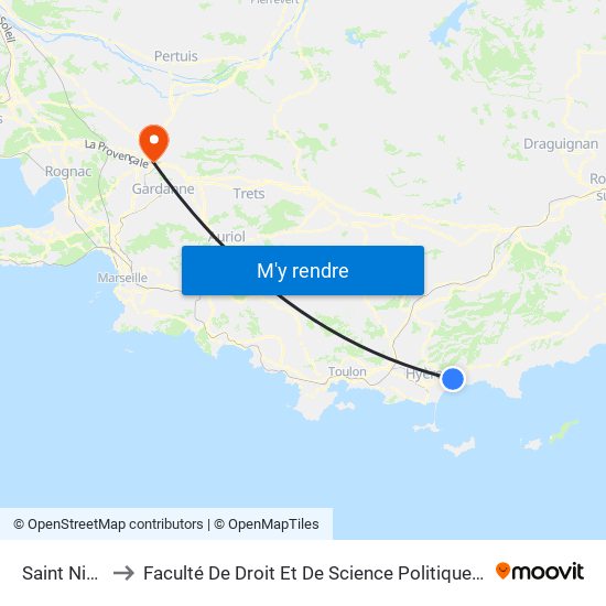 Saint Nicolas to Faculté De Droit Et De Science Politique - Site Schuman map