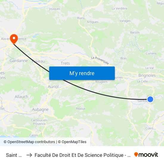 Saint Jean to Faculté De Droit Et De Science Politique - Site Schuman map