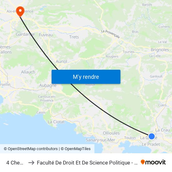 4 Chemins to Faculté De Droit Et De Science Politique - Site Schuman map