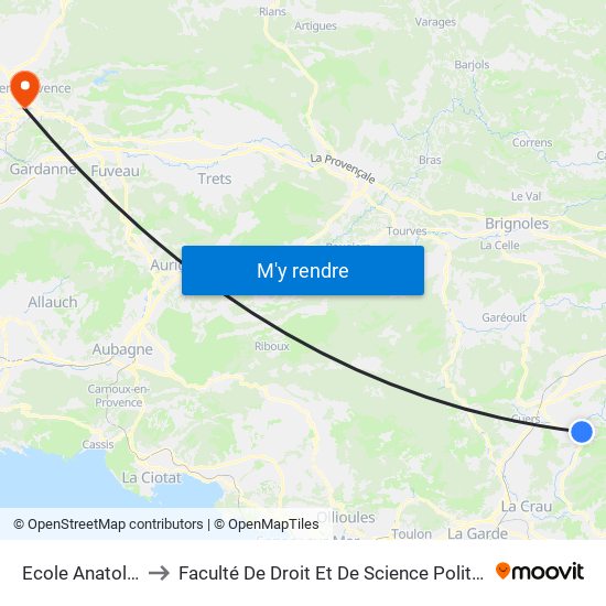 Ecole Anatole France to Faculté De Droit Et De Science Politique - Site Schuman map