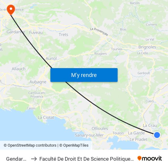 Gendarmerie to Faculté De Droit Et De Science Politique - Site Schuman map