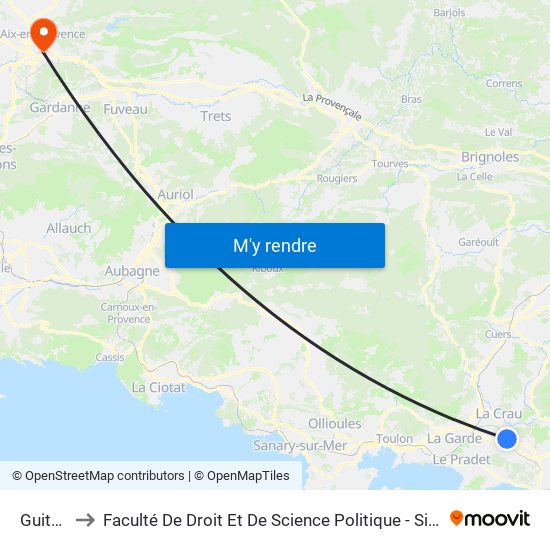 Guiteco to Faculté De Droit Et De Science Politique - Site Schuman map