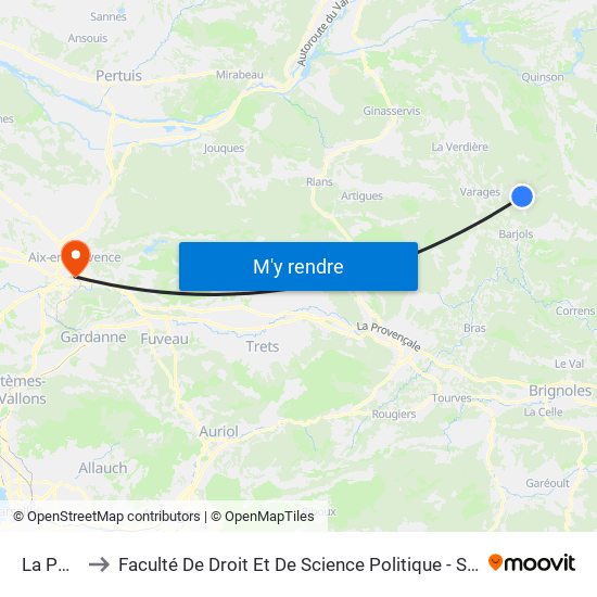 La Poste to Faculté De Droit Et De Science Politique - Site Schuman map