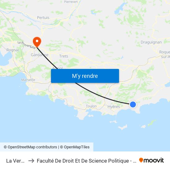 La Verrerie to Faculté De Droit Et De Science Politique - Site Schuman map