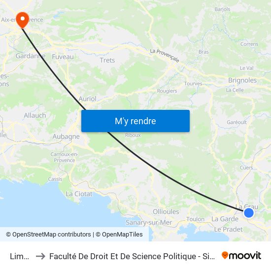 Limans to Faculté De Droit Et De Science Politique - Site Schuman map