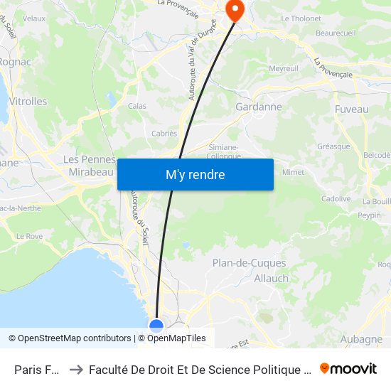 Paris Forbin to Faculté De Droit Et De Science Politique - Site Schuman map