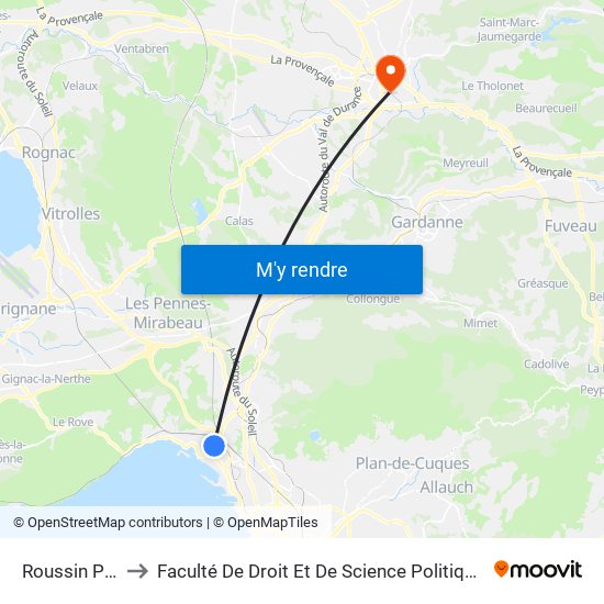 Roussin Picaron to Faculté De Droit Et De Science Politique - Site Schuman map