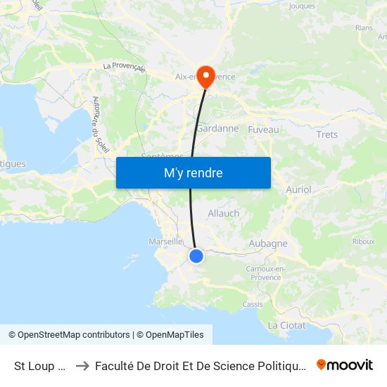 St Loup Église to Faculté De Droit Et De Science Politique - Site Schuman map