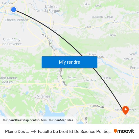 Plaine Des Sports to Faculté De Droit Et De Science Politique - Site Schuman map