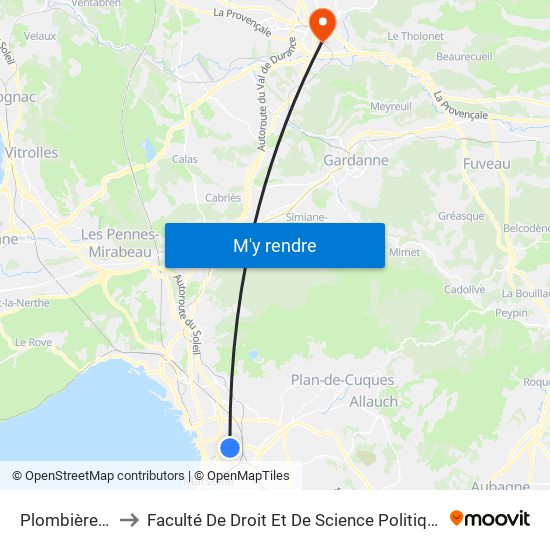 Plombières Arnal to Faculté De Droit Et De Science Politique - Site Schuman map