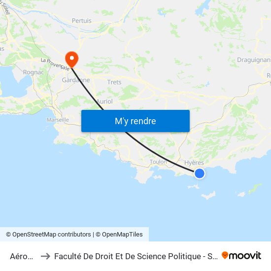 Aéroport to Faculté De Droit Et De Science Politique - Site Schuman map