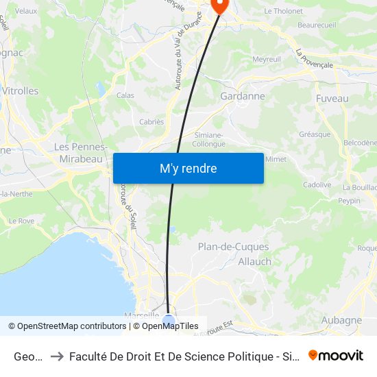 George to Faculté De Droit Et De Science Politique - Site Schuman map