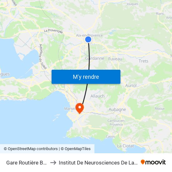 Gare Routière Belges to Institut De Neurosciences De La Timone map