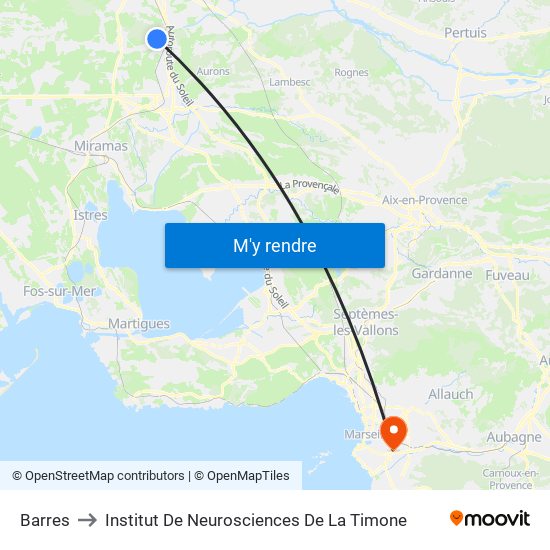 Barres to Institut De Neurosciences De La Timone map