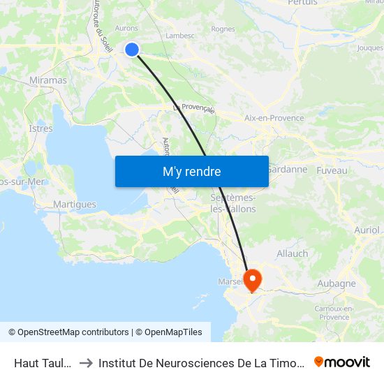 Haut Taulet to Institut De Neurosciences De La Timone map