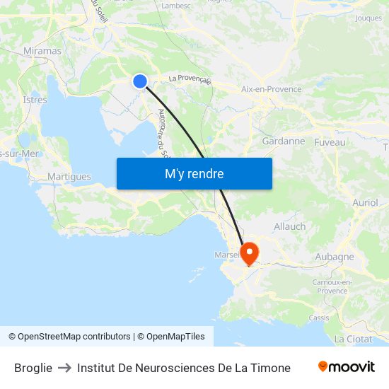 Broglie to Institut De Neurosciences De La Timone map