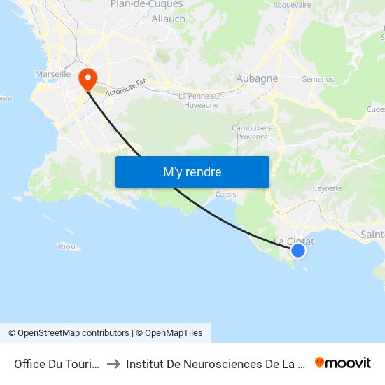 Office Du Tourisme to Institut De Neurosciences De La Timone map