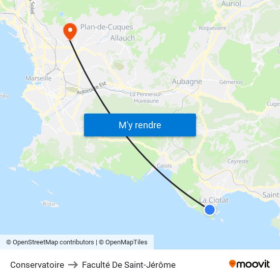 Conservatoire to Faculté De Saint-Jérôme map