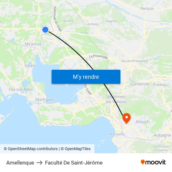 Amellenque to Faculté De Saint-Jérôme map