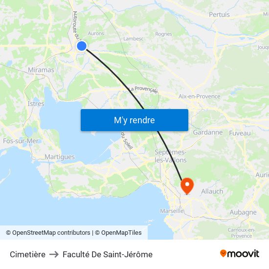 Cimetière to Faculté De Saint-Jérôme map
