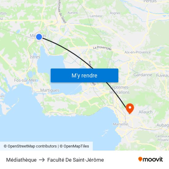 Médiathèque to Faculté De Saint-Jérôme map