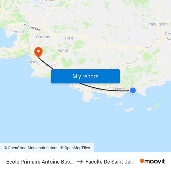 Ecole Primaire Antoine Bussone to Faculté De Saint-Jérôme map