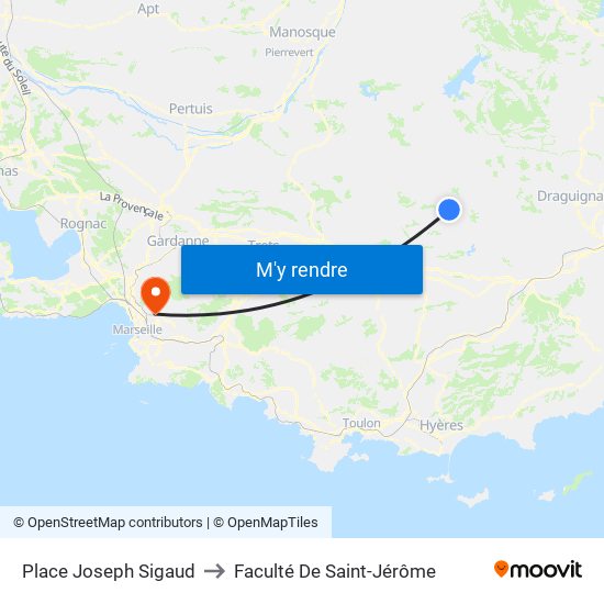 Place Joseph Sigaud to Faculté De Saint-Jérôme map