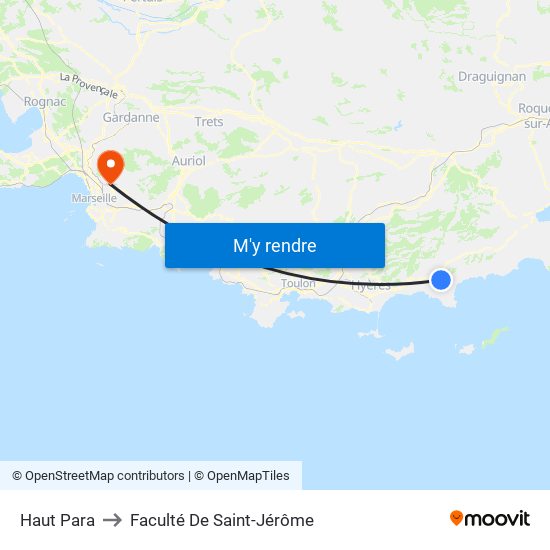 Haut Para to Faculté De Saint-Jérôme map