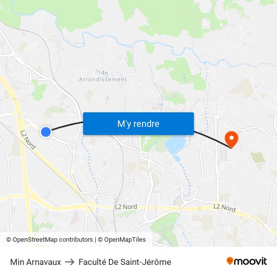 Min Arnavaux to Faculté De Saint-Jérôme map