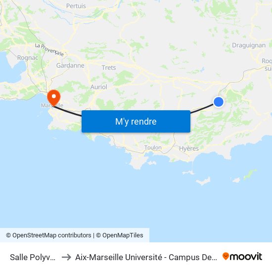 Salle Polyvalente to Aix-Marseille Université - Campus De Saint-Charles map