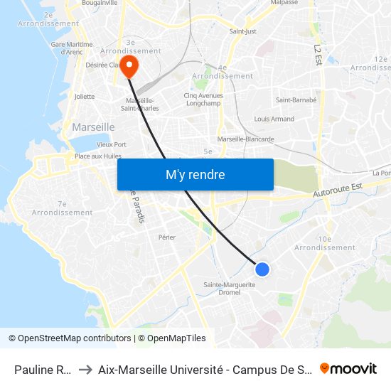 Pauline Ripert to Aix-Marseille Université - Campus De Saint-Charles map