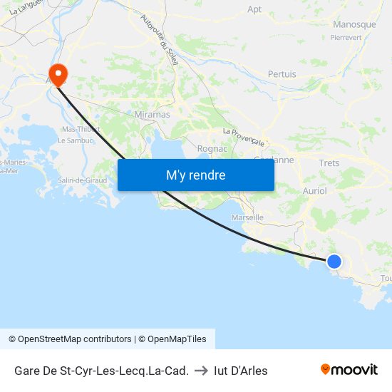 Gare De St-Cyr-Les-Lecq.La-Cad. to Iut D'Arles map