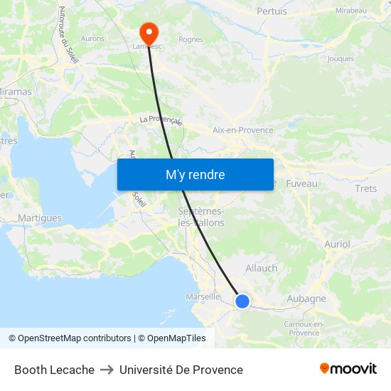 Booth Lecache to Université De Provence map