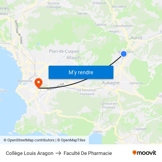 Collège Louis Aragon to Faculté De Pharmacie map