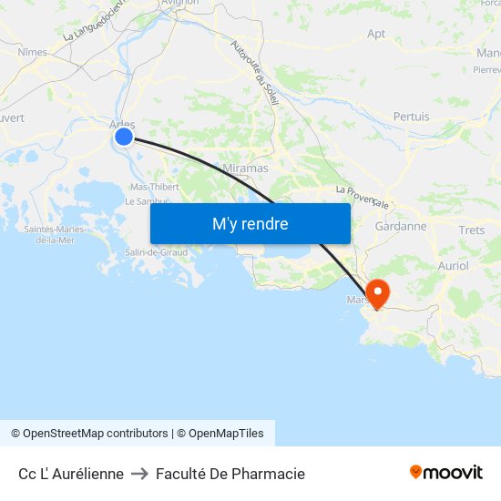 Cc L' Aurélienne to Faculté De Pharmacie map