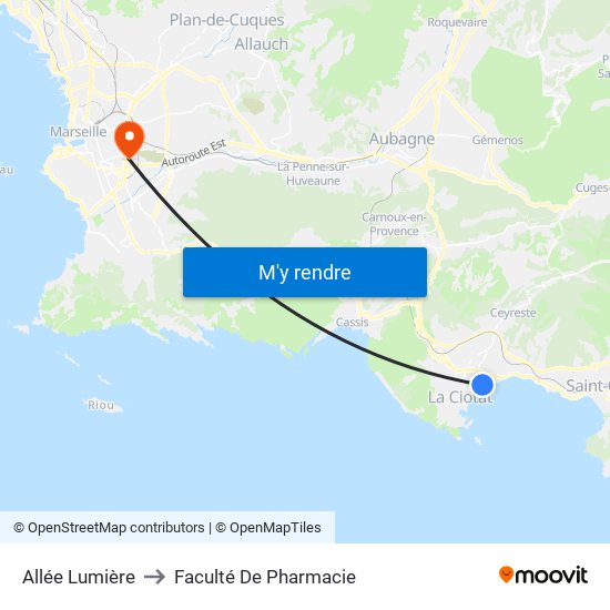 Allée Lumière to Faculté De Pharmacie map