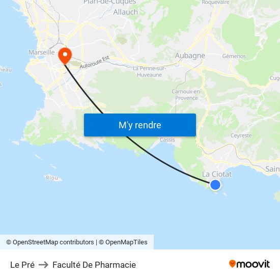 Le Pré to Faculté De Pharmacie map