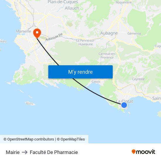 Mairie to Faculté De Pharmacie map