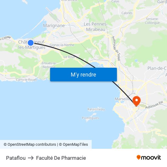 Pataflou to Faculté De Pharmacie map