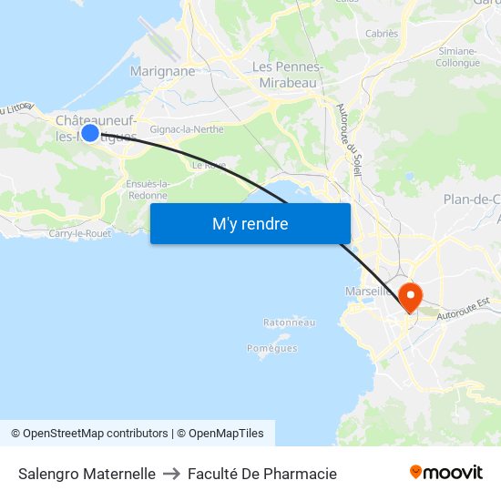 Salengro Maternelle to Faculté De Pharmacie map