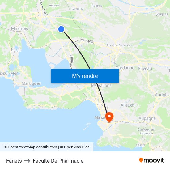 Fânets to Faculté De Pharmacie map