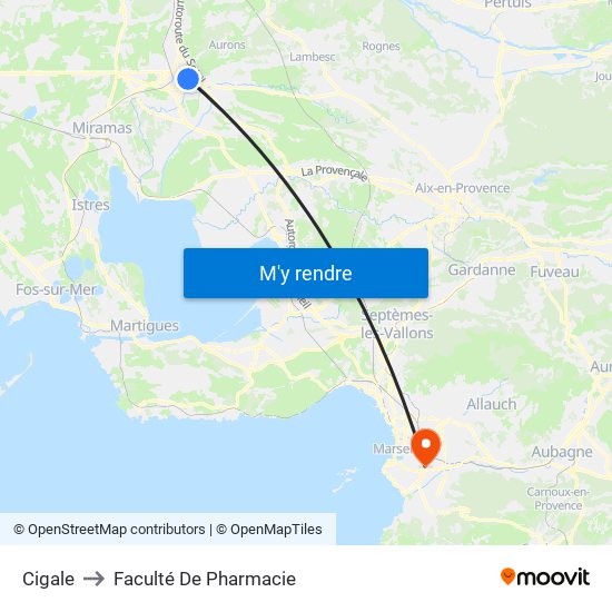 Cigale to Faculté De Pharmacie map