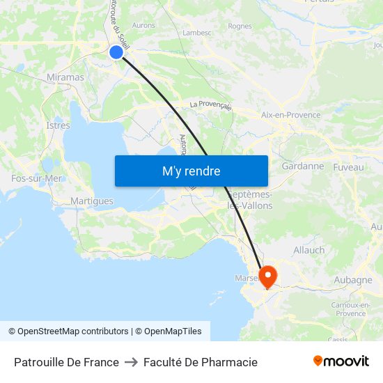 Patrouille De France to Faculté De Pharmacie map