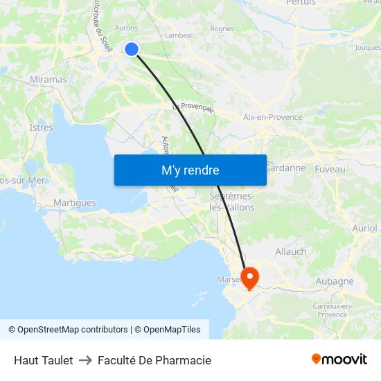 Haut Taulet to Faculté De Pharmacie map